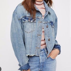 free people denim jacket size small